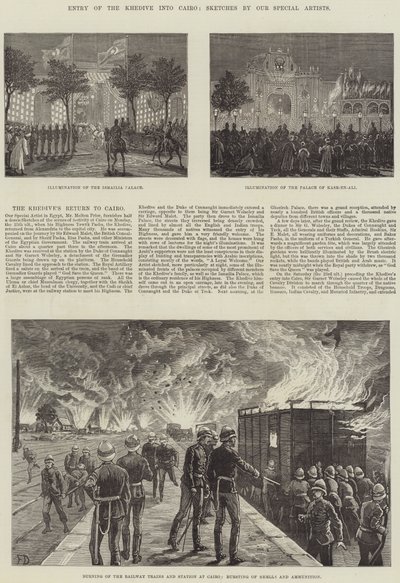 Entry of the Khedive into Cairo by Frank Dadd